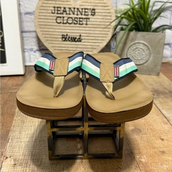 Vineyard Vines Men’s size 11 flip flops Grosgrain Ribbon‎ - Picture 6 of 12